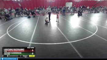 44-46 lbs Round 3 - Hayden Gunderson, Wisconsin vs Lightning Whiterabbit, Coon Rapids Mat Bandits Wrestling Club