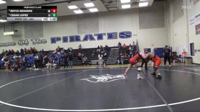 285 lbs Cons. Semi - Cesar Lopez, Lassen College vs Bryce Meggers, Sierra College