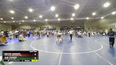 120 lbs Quarterfinal - Keston Johnson, Star Valley Wrestling Club vs Zuri Tavarez, Upper Valley Aces