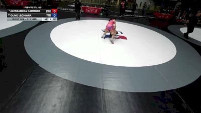 120 lbs Quarters - Alessandra Carmona, Community Youth Center - Concord Campus Wrestling vs Olive Lechiara, Temecula Valley High School Wrestling