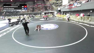86 lbs Champ. Round 1 - Nicholas Rosales Jr., Scotsmen Wrestling Club vs Layton Magana, Redwood Wrestling Club