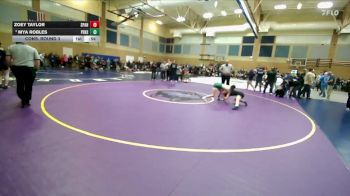 105lbs Cons. Round 3 - Zoey Taylor, Spanaway Lake (Girls) vs Mya Robles, Peninsula (Girls)