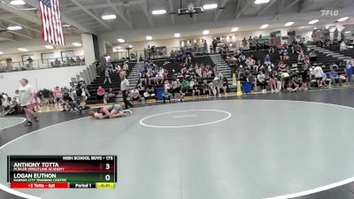 175 lbs Cons. Round 4 - Logan Euthon, Kansas City Training Center vs Anthony Totta, Purler Wrestling Academy