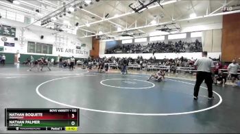 132 lbs Cons. Round 2 - Nathan Palmer, Camarillo vs Nathan Boquete, Paramount