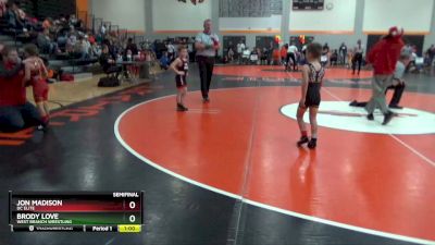 PW-6 lbs Semifinal - Brody Love, West Branch Wrestling vs Jon Madison, DC Elite