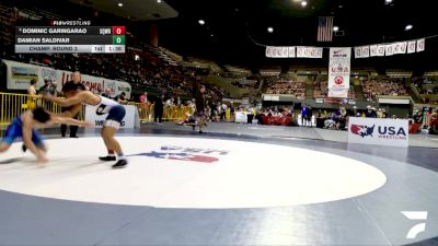 Junior Boys - 150 lbs Champ. Round 3 - Damian Saldivar vs Dominic Garingarao, Squad Wrestling