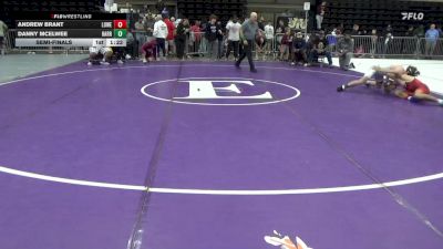 140 lbs Semifinal - Andrew Brant, Lower Twp vs Danny McElwee, Harrington