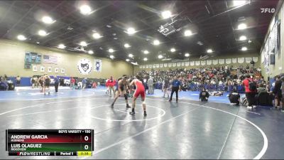 150 lbs Cons. Round 2 - Andrew Garcia, Hueneme vs Luis Olaguez, Ridgeview