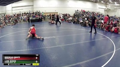 140 lbs Semis & 1st Wrestleback (8 Team) - Luke Banas, Illinois Gold vs Brendan Bentz, Indiana Gold