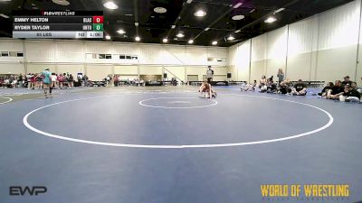 85 lbs Rr Rnd 1 - Emmy Helton, Black Widows K-6 vs Ryder Taylor, Untouchables Girls Black