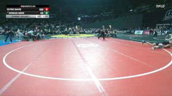 3A Boys 190 lbs Champ. Round 1 - Jordan Ness, Santiam Christian Boys vs Clyde Davis, Coquille Boys