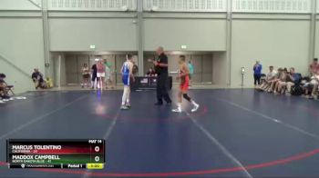 100 lbs Placement Matches (16 Team) - Marcus Tolentino, California vs Maddox Campbell, North Dakota Blue