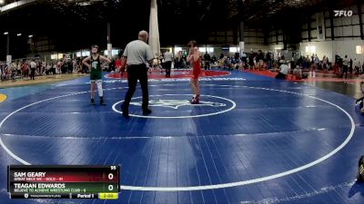 95 lbs Round 1 (6 Team) - Sam Geary, GREAT NECK WC - GOLD vs Teagan Edwards, BELIEVE TO ACHIEVE WRESTLING CLUB