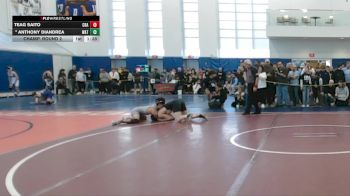 132 lbs Champ. Round 2 - Teag Saito, Christian Brothers Academy vs Anthony DiAndrea, Watchung Hills