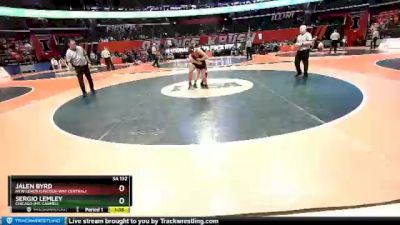 3A 132 lbs Champ. Round 1 - Jalen Byrd, New Lenox (Lincoln-Way Central) vs Sergio Lemley, Chicago (Mt. Carmel)