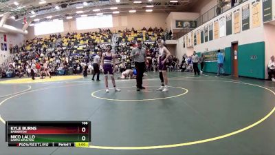 106 lbs 7th Place Match - Nico Lallo, NORTH ROYALTON vs Kyle Burns, BARBERTON