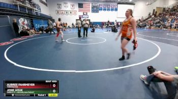 155 lbs Champ. Round 2 - Aubree Fahrmeyer, Torrington vs Josie Houk, Lingle-Ft. Laramie/Southeast