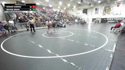 120 lbs 3rd Place Match - Edward Ramirez, Rancho Mirage vs Michael Bravo, Shadow Hills