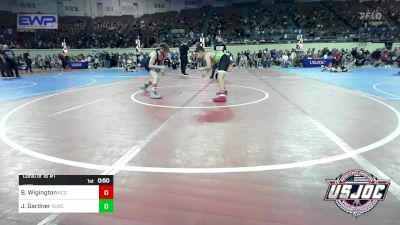 110 lbs Consi Of 16 #1 - Baylin Wigington, Blaine County Grapplers vs Jackson Gardner, Duncan Demon Wrestling