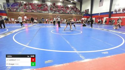 130 lbs Consolation - Josie Lookout, Pawhuska vs Porscha Kreger, Ponca City Girls