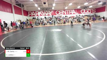 149 lbs Cons. Round 3 - Mason Cantu, Indianapolis vs Cage Leddon, Cumberland (Tenn.)