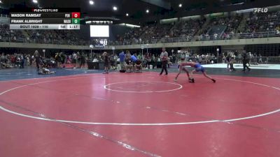 110 lbs Round Of 16 - Mason Ramsay, Pen Argyl vs Frank Albright, Washington Twp