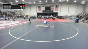 165 lbs Round 1 (3 Team) - JD Minckler, Gouverneur Sr HS vs Austin Hall, Canisteo-Greenwood Sr HS