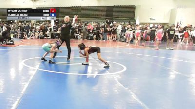 60 kg Rr Rnd 1 - Mylah Carney, MGW Glitter & Grit - Girls vs Isabelle Beam, NewWhale Purple - Girls