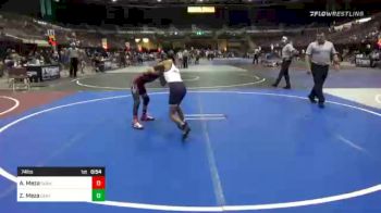 74 lbs Consolation - Aaron Meza, Sunkist Kids Monster Garage vs Zeke Meza, Central Catholic