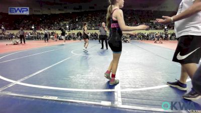 85 lbs Round Of 16 - Kaylie Peckham, Harrah Little League Wrestling vs Quin Turner, Hinton Takedown Club