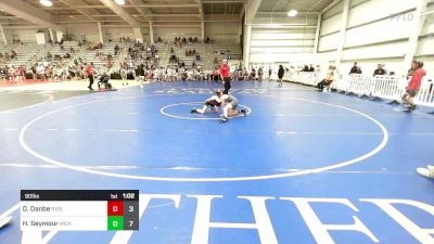 90 lbs Rr Rnd 1 - Derek Danbe, Revival Blue vs Hayden Seymour, Micky's Maniacs Black