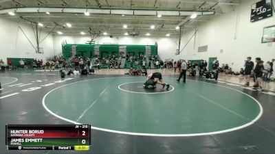 215 lbs Cons. Round 3 - Hunter Borud, Natrona County vs James Emmett, Powell