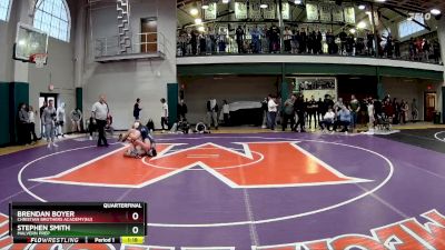 157 lbs Quarterfinal - Brendan Boyer, Christian Brothers Academy(NJ) vs Stephen Smith, Malvern Prep