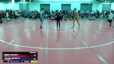 187 lbs Semis & 3rd Wb (16 Team) - Meric Hagarty, Iowa vs Steven Gomez III, California