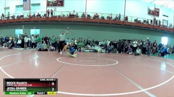 120 lbs Cons. Round 3 - Brock Raasch, Carmel USA Wrestling Club vs Jezra Graber, M3 Wrestling Academy