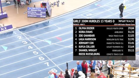 Youth Girls' 200m Hurdles, Finals 6 - Age 13