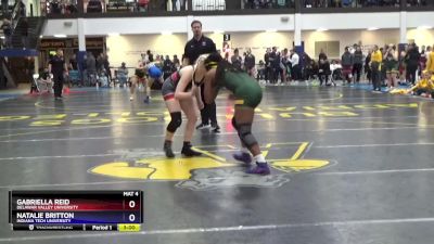 155 lbs Champ. Round 1 - Gabriella Reid, Delawar Valley University vs Natalie Britton, Indiana Tech University