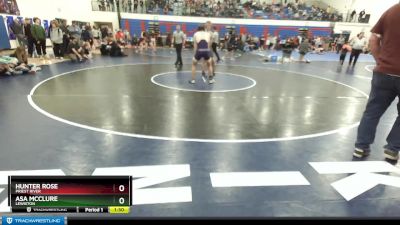 170 lbs Cons. Round 2 - Asa McClure, Lewiston vs Hunter Rose, Priest River