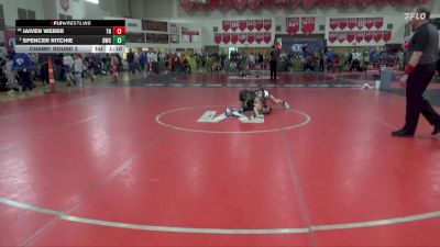 85 lbs Champ. Round 2 - Spencer Ritchie, Bison Wrestling Club vs Jaiven Weber, Team Nazar