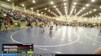 110 lbs Champ. Round 1 - Brigham Scown, Stallions Wrestling Club vs Diesel Knudsen, Fremont Wrestling Club