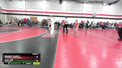 75 lbs Round 3 - Beckett Kurtz, SlyFox Wrestling Academy vs Kolt Igo, Team Owls