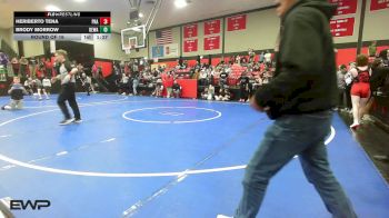 132 lbs Round Of 16 - Heriberto Tena, Prague vs Brody Morrow, Dewar HS Boys