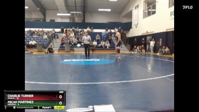 285 lbs Finals (2 Team) - Charlie Turner, Ithaca vs Micah Martinez, Messiah