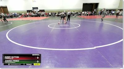 135B Semifinal - Avery Sutton, Lawrence HS vs Andrea Perez, Canyon Randall