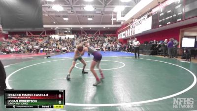 115 lbs Cons. Round 5 - Spencer Madso-Castillo, Petaluma High School vs Logan Robertson, Eureka High School