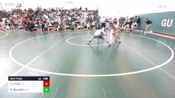 160 lbs Semifinal - Zachary Fong, Xavier vs Khalil Bourjelli, New Milford