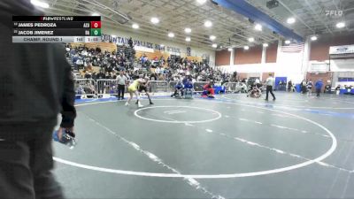 120 lbs Champ. Round 1 - Jacob Jimenez, Bishop Amat vs James Pedroza, Azusa