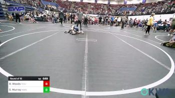 55 lbs Round Of 16 - Brastin Woods, Tecumseh Youth Wrestling vs Samuel Murray, Marlow Outlaws