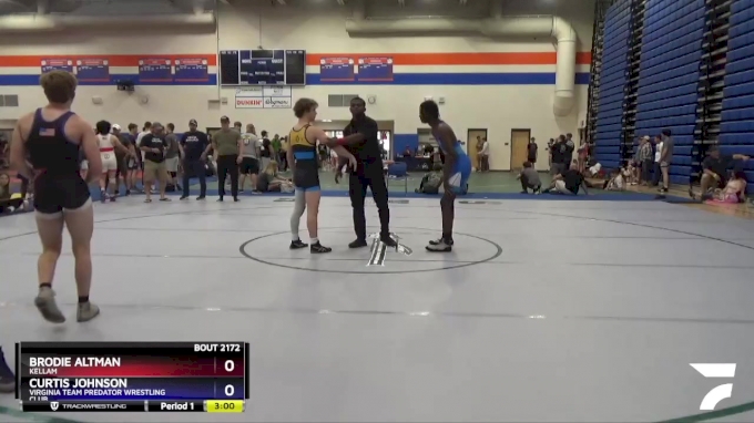 132 lbs Quarterfinal Curtis Johnson Virginia Team Predator Wrestling Club vs Brodie Altman Kellam