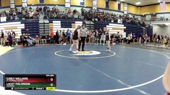 100 lbs. Champ. Round 2 - Carly Williams, Ft. Zumwalt South vs Lacey Malonson, Lebanon